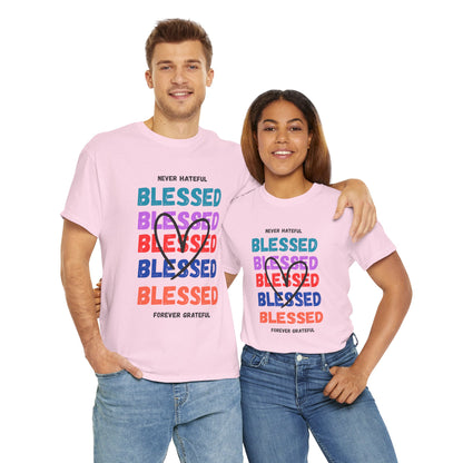 Blessed Grateful Colorful Christian T-Shirt | Positive Faith-Based Tee for Men & Women