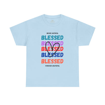 Blessed Grateful Colorful Christian T-Shirt | Positive Faith-Based Tee for Men & Women