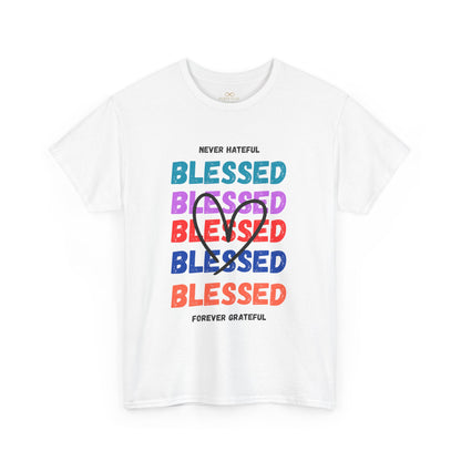 Blessed Grateful Colorful Christian T-Shirt | Positive Faith-Based Tee for Men & Women