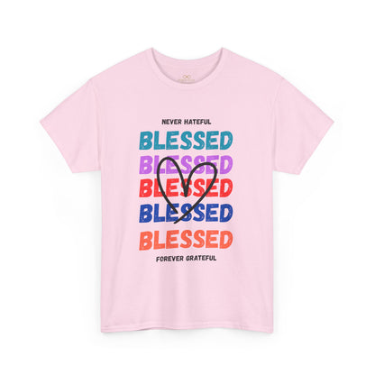 Blessed Grateful Colorful Christian T-Shirt | Positive Faith-Based Tee for Men & Women