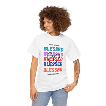 Blessed Grateful Colorful Christian T-Shirt | Positive Faith-Based Tee for Men & Women