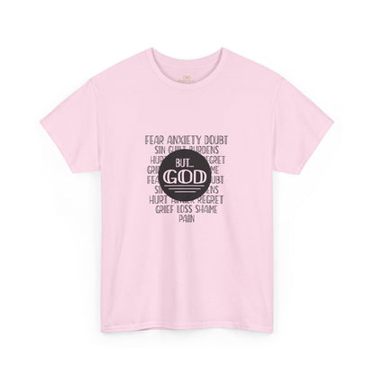But God Christian T-Shirt – Faith Over Fear Bible Shirt | Inspirational Scripture Tee
