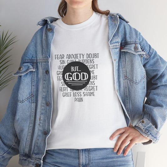 But God Christian T-Shirt – Faith Over Fear Bible Shirt | Inspirational Scripture Tee