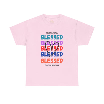 Blessed Grateful Colorful Christian T-Shirt | Positive Faith-Based Tee for Men & Women