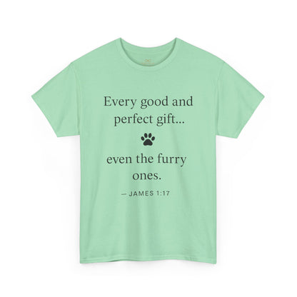 Every Good and Perfect Gift Pet Lover Shirt | James 1:17 Bible Verse Tee