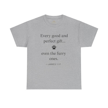 Every Good and Perfect Gift Pet Lover Shirt | James 1:17 Bible Verse Tee
