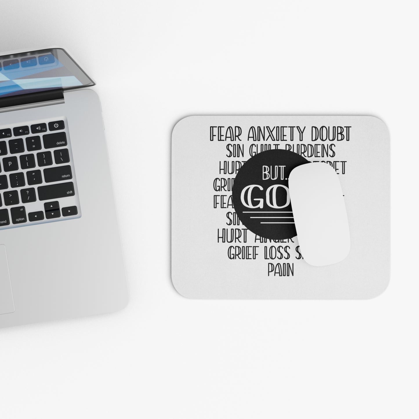 Faith-Inspired Mouse Pad - 'But God' Inspirational Desk Accessory, Perfect Gift for Believers, Office Decor, Christian Motivation, [...]