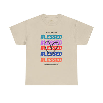 Blessed Grateful Colorful Christian T-Shirt | Positive Faith-Based Tee for Men & Women