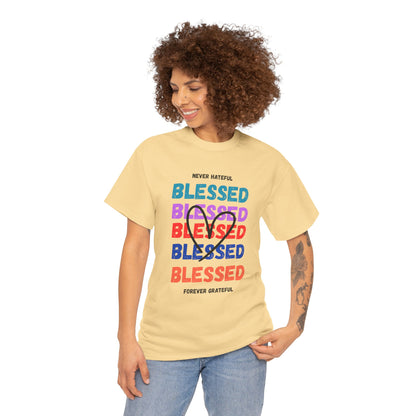 Blessed Grateful Colorful Christian T-Shirt | Positive Faith-Based Tee for Men & Women