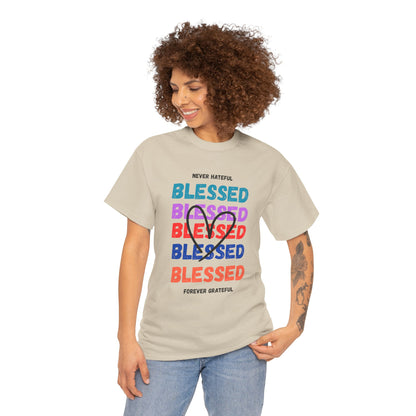 Blessed Grateful Colorful Christian T-Shirt | Positive Faith-Based Tee for Men & Women