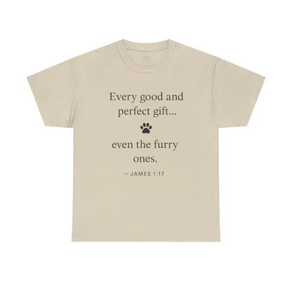 Every Good and Perfect Gift Pet Lover Shirt | James 1:17 Bible Verse Tee