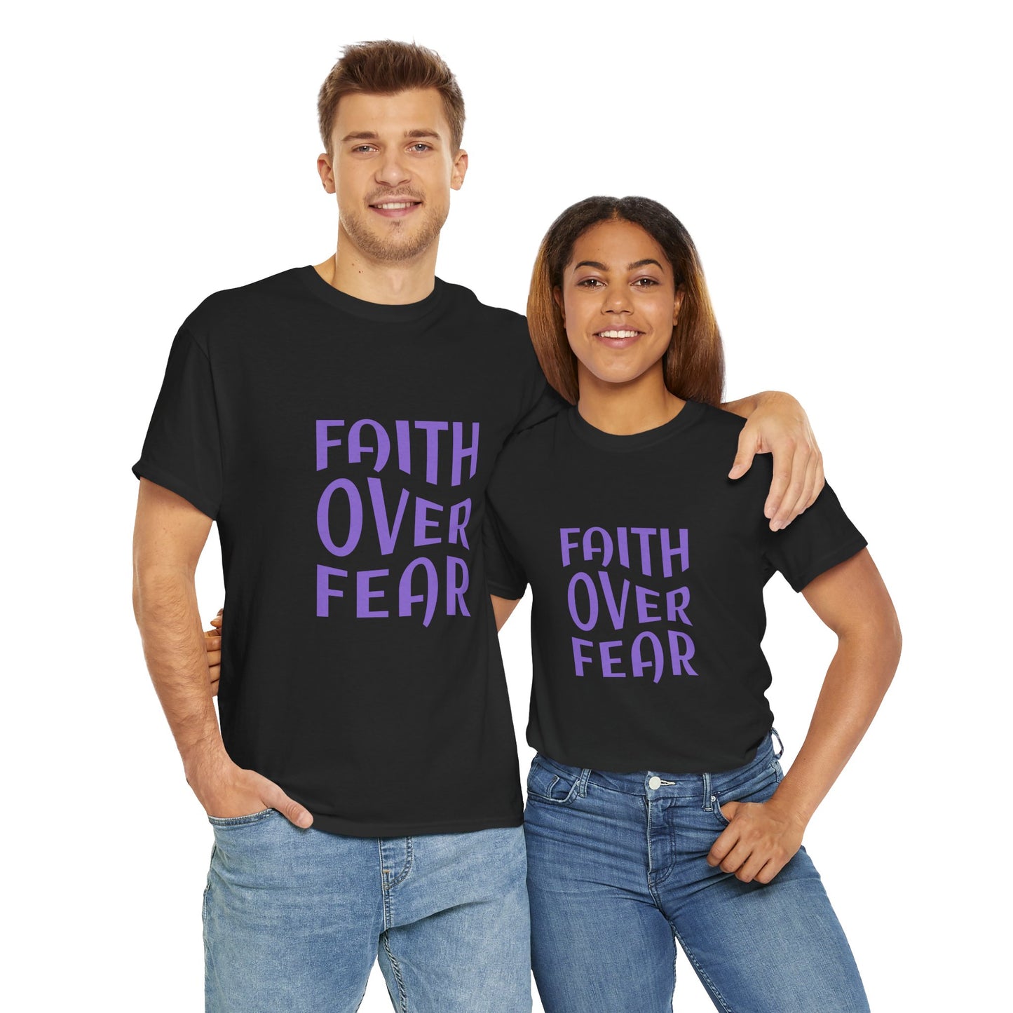 Faith Over Fear Christian T-Shirt – Bold Minimalist Scripture Tee
