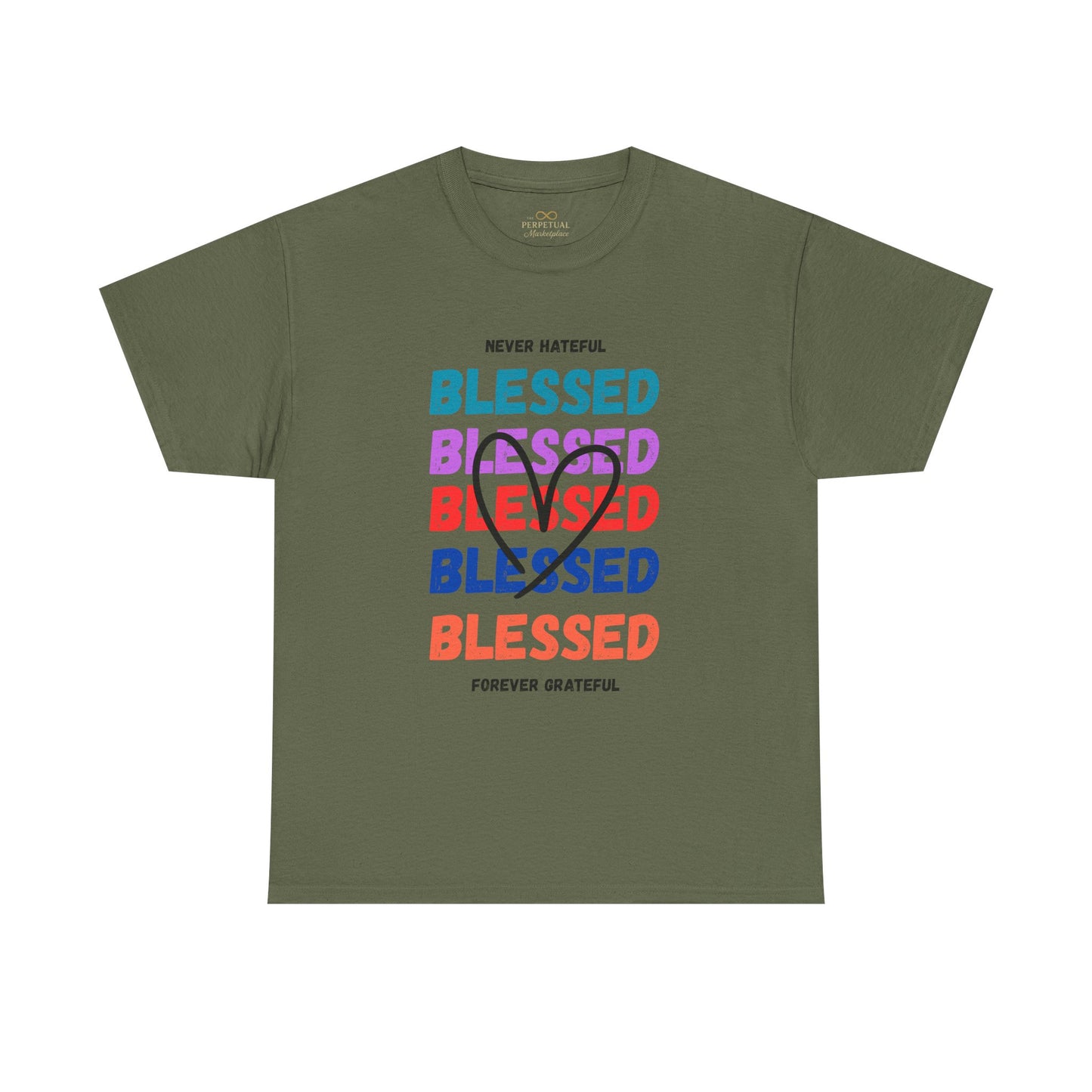 Blessed Grateful Colorful Christian T-Shirt | Positive Faith-Based Tee for Men & Women