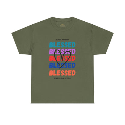 Blessed Grateful Colorful Christian T-Shirt | Positive Faith-Based Tee for Men & Women