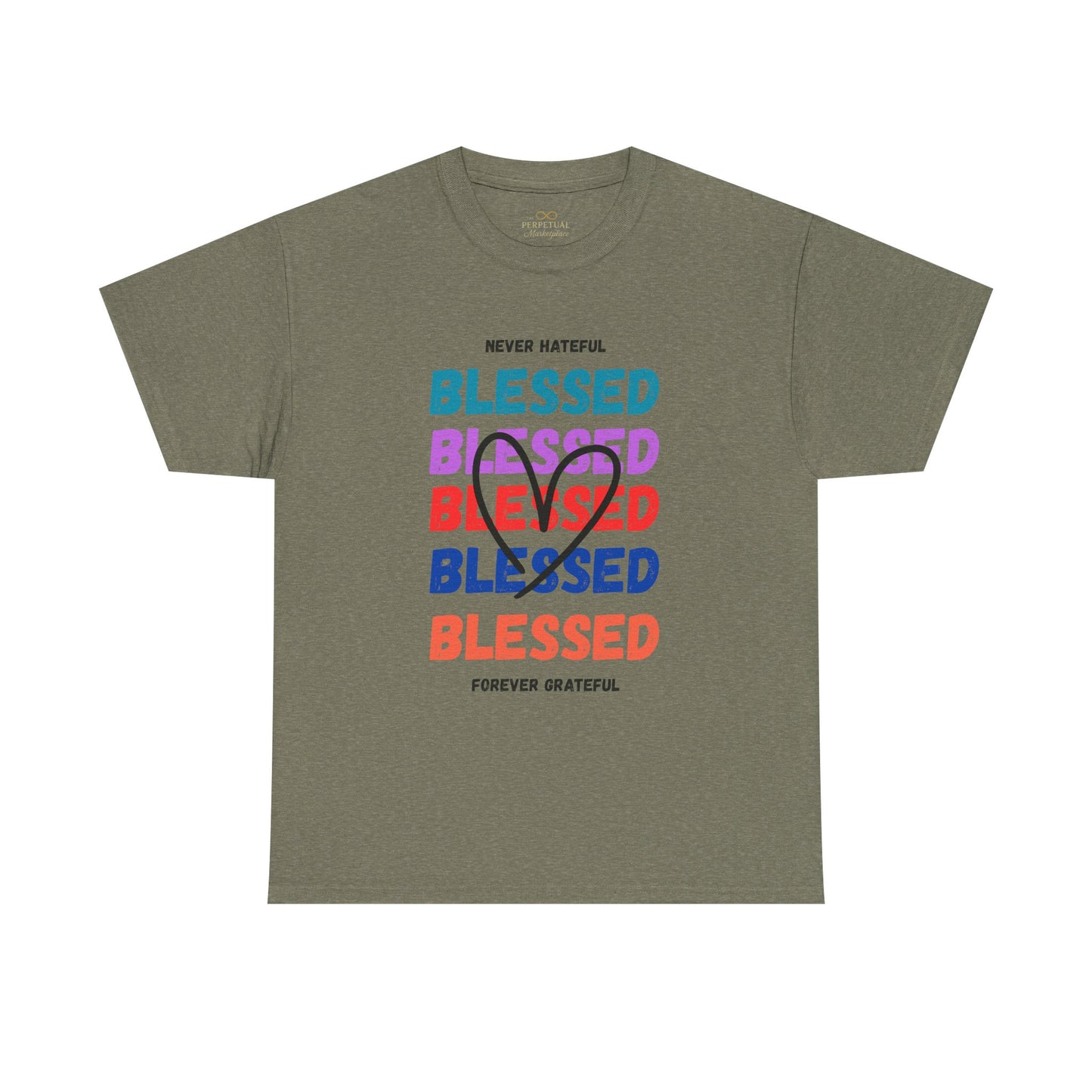 Blessed Grateful Colorful Christian T-Shirt | Positive Faith-Based Tee for Men & Women