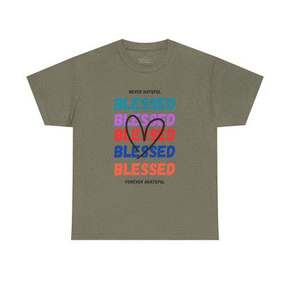 Blessed Grateful Colorful Christian T-Shirt | Positive Faith-Based Tee for Men & Women