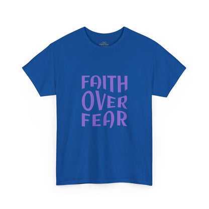Faith Over Fear Christian T-Shirt – Bold Minimalist Scripture Tee
