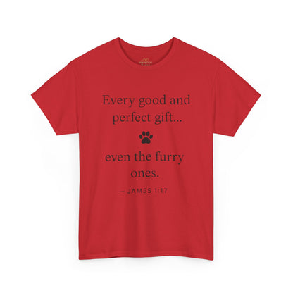 Every Good and Perfect Gift Pet Lover Shirt | James 1:17 Bible Verse Tee