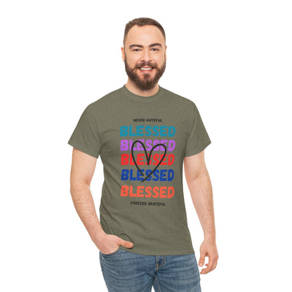 Blessed Grateful Colorful Christian T-Shirt | Positive Faith-Based Tee for Men & Women
