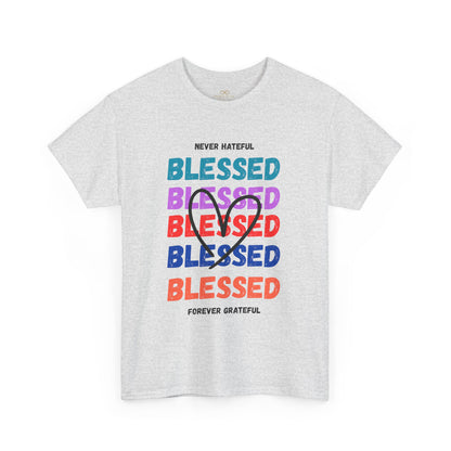 Blessed Grateful Colorful Christian T-Shirt | Positive Faith-Based Tee for Men & Women