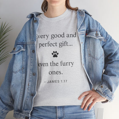 Every Good and Perfect Gift Pet Lover Shirt | James 1:17 Bible Verse Tee