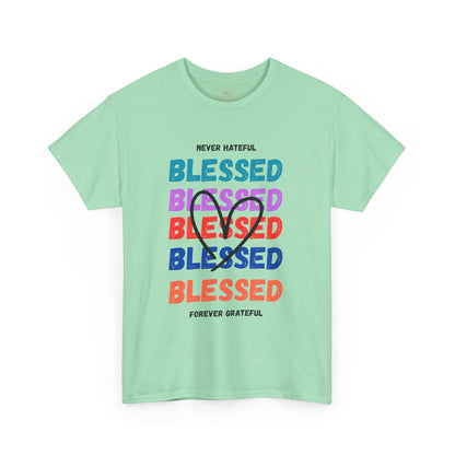 Blessed Grateful Colorful Christian T-Shirt | Positive Faith-Based Tee for Men & Women