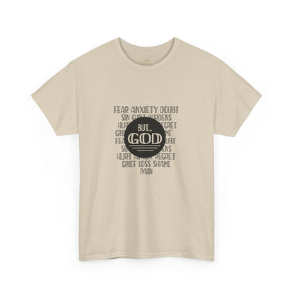 But God Christian T-Shirt – Faith Over Fear Bible Shirt | Inspirational Scripture Tee