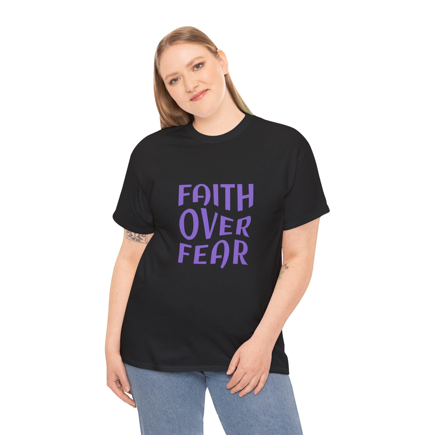 Faith Over Fear Christian T-Shirt – Bold Minimalist Scripture Tee