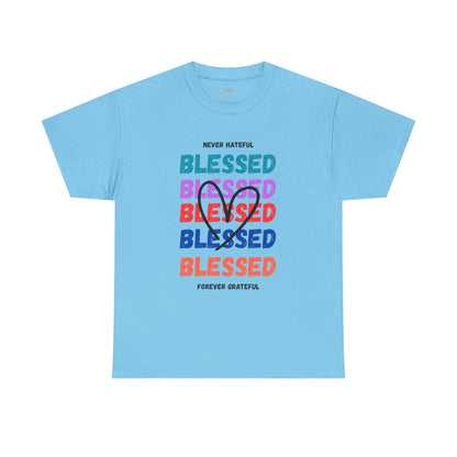 Blessed Grateful Colorful Christian T-Shirt | Positive Faith-Based Tee for Men & Women