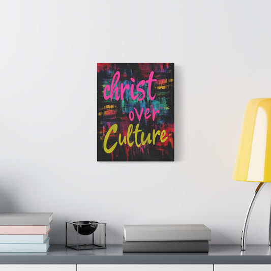 "Christ Over Culture" – Bold Christian Wall Art Canvas
