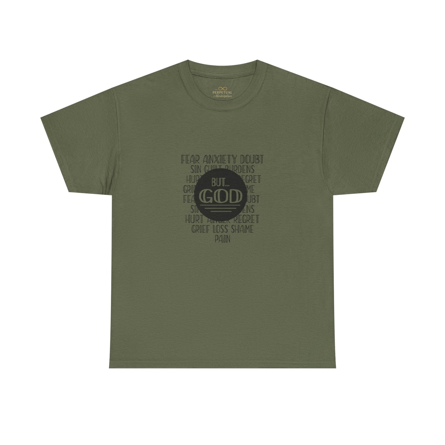 But God Christian T-Shirt – Faith Over Fear Bible Shirt | Inspirational Scripture Tee