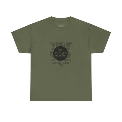 But God Christian T-Shirt – Faith Over Fear Bible Shirt | Inspirational Scripture Tee