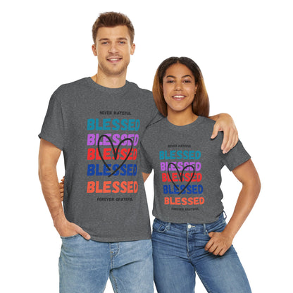 Blessed Grateful Colorful Christian T-Shirt | Positive Faith-Based Tee for Men & Women