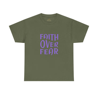 Faith Over Fear Christian T-Shirt – Bold Minimalist Scripture Tee