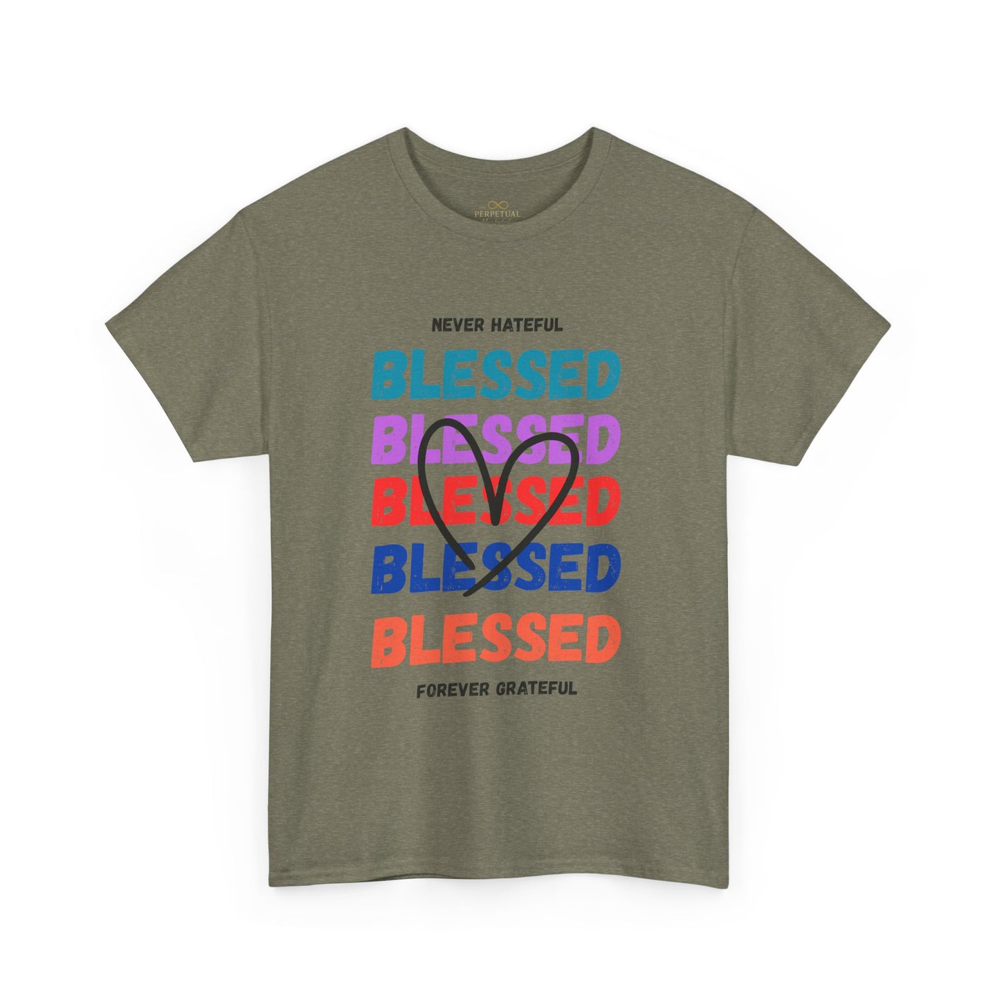 Blessed Grateful Colorful Christian T-Shirt | Positive Faith-Based Tee for Men & Women