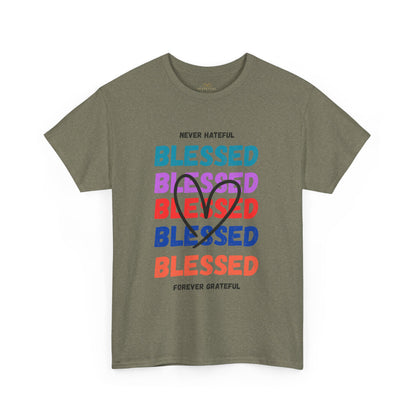 Blessed Grateful Colorful Christian T-Shirt | Positive Faith-Based Tee for Men & Women