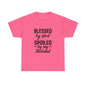 Blessed by God Spoiled by My Husband Christian T-Shirt