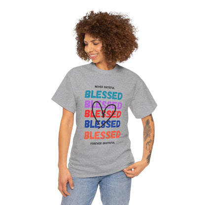 Blessed Grateful Colorful Christian T-Shirt | Positive Faith-Based Tee for Men & Women