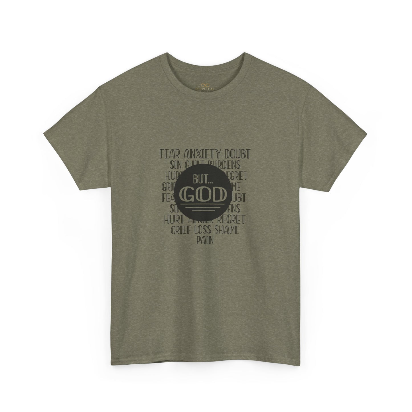 But God Christian T-Shirt – Faith Over Fear Bible Shirt | Inspirational Scripture Tee