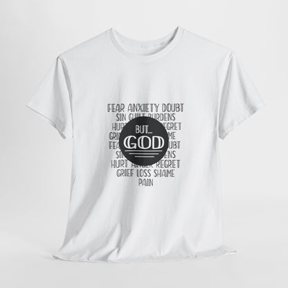 But God Christian T-Shirt – Faith Over Fear Bible Shirt | Inspirational Scripture Tee
