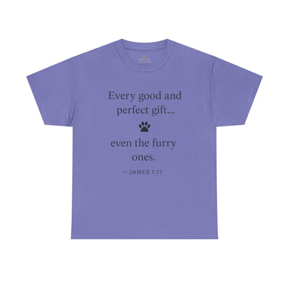 Every Good and Perfect Gift Pet Lover Shirt | James 1:17 Bible Verse Tee