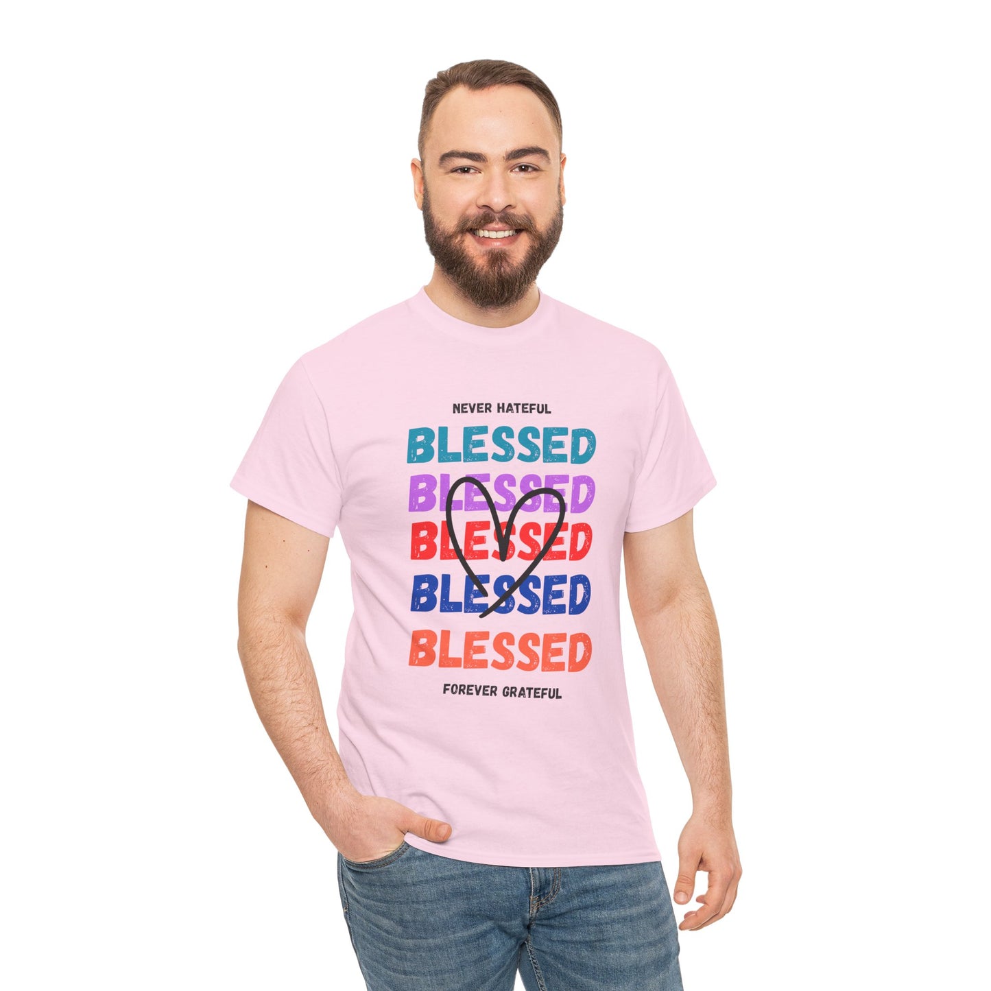 Blessed Grateful Colorful Christian T-Shirt | Positive Faith-Based Tee for Men & Women