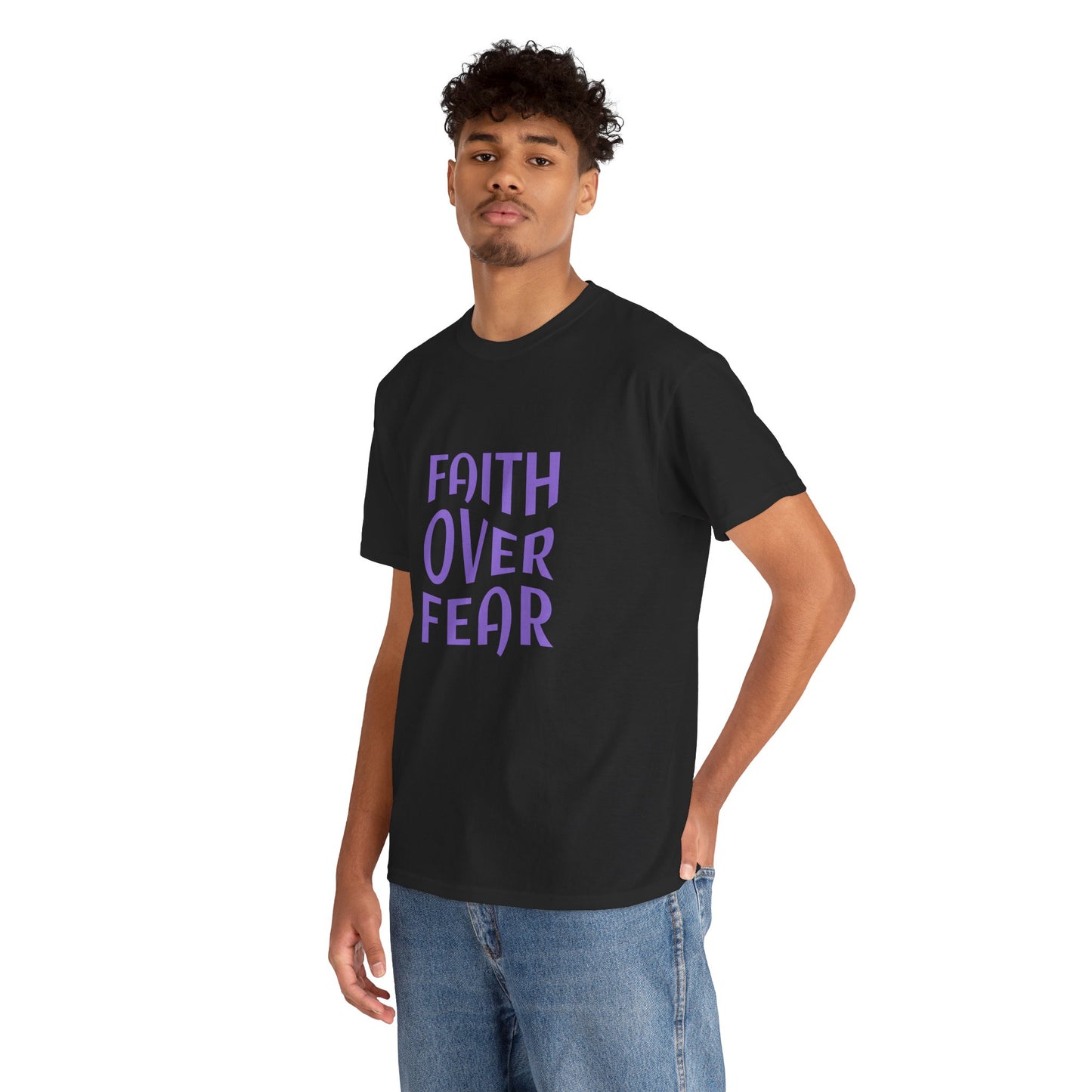 Faith Over Fear Christian T-Shirt – Bold Minimalist Scripture Tee