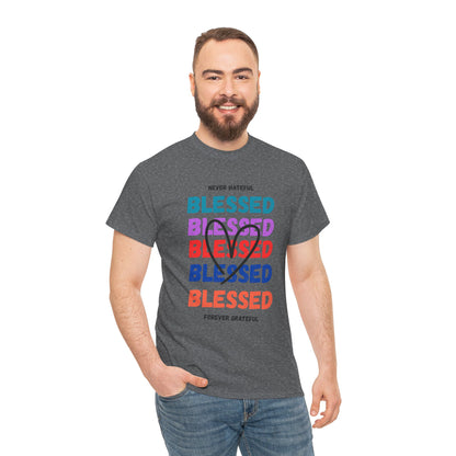 Blessed Grateful Colorful Christian T-Shirt | Positive Faith-Based Tee for Men & Women