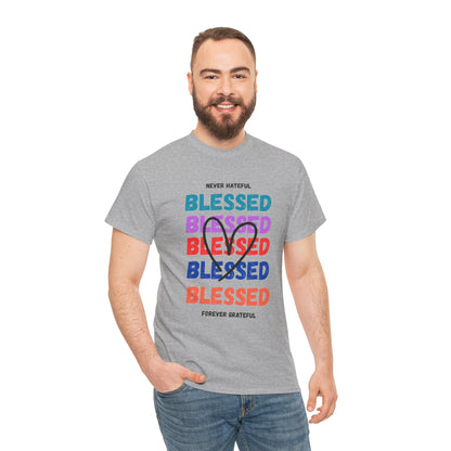 Blessed Grateful Colorful Christian T-Shirt | Positive Faith-Based Tee for Men & Women