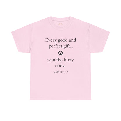 Every Good and Perfect Gift Pet Lover Shirt | James 1:17 Bible Verse Tee