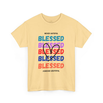 Blessed Grateful Colorful Christian T-Shirt | Positive Faith-Based Tee for Men & Women