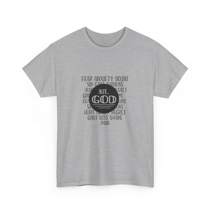 But God Christian T-Shirt – Faith Over Fear Bible Shirt | Inspirational Scripture Tee