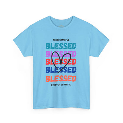 Blessed Grateful Colorful Christian T-Shirt | Positive Faith-Based Tee for Men & Women