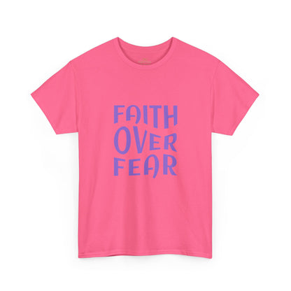 Faith Over Fear Christian T-Shirt – Bold Minimalist Scripture Tee